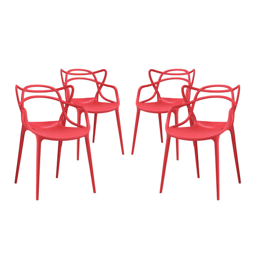 Entangled Dining Set Set of 4 2348-RED-SET