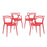 Entangled Dining Set Set of 4 2348-RED-SET