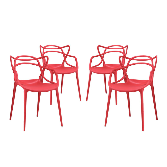 Entangled Dining Set Set of 4 2348-RED-SET