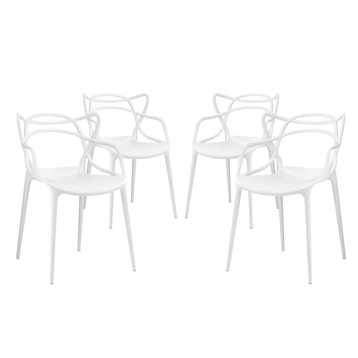 Entangled Dining Set Set of 4 2348-WHI-SET