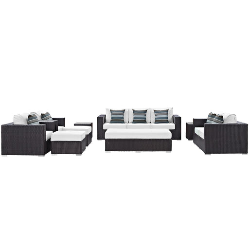 Convene 9 Piece Outdoor Patio Sofa Set 2354-EXP-WHI-SET