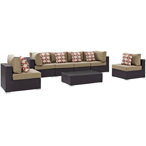 Convene 7 Piece Outdoor Patio Sectional Set 2357-EXP-MOC-SET