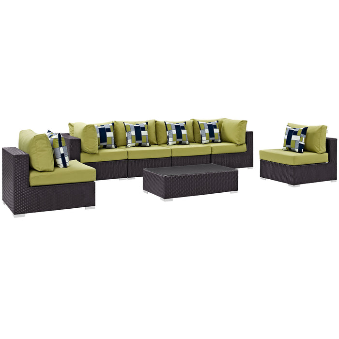 Convene 7 Piece Outdoor Patio Sectional Set 2357-EXP-PESET