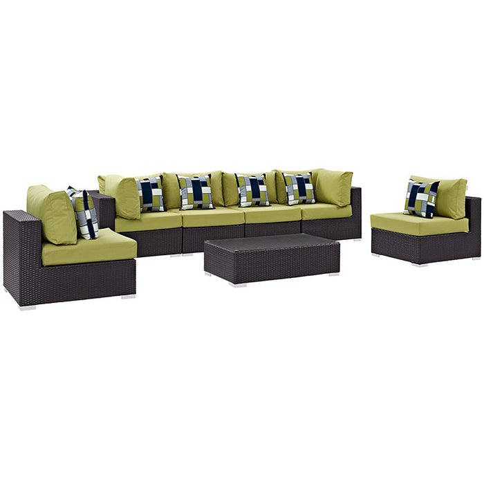 Convene 7 Piece Outdoor Patio Sectional Set 2357-EXP-PER-SET