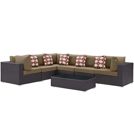 Convene 7 Piece Outdoor Patio Sectional Set 2361-EXP-MOC-SET