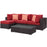 Convene 5 Piece Outdoor Patio Sectional Set 2362-EXP-RED-SET