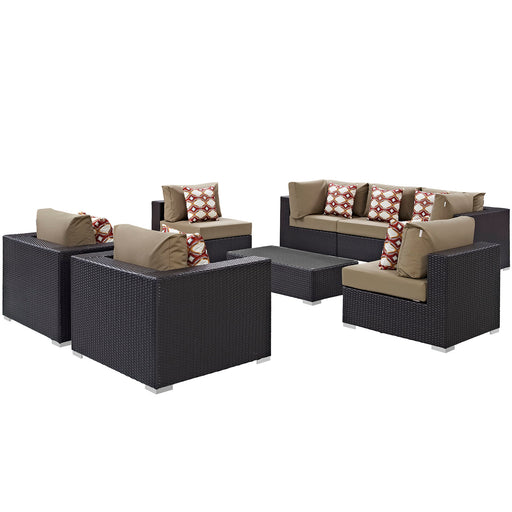 Convene 8 Piece Outdoor Patio Sectional Set 2368-EXP-MOC-SET