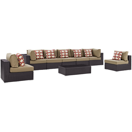 Convene 8 Piece Outdoor Patio Sectional Set 2370-EXP-MOC-SET