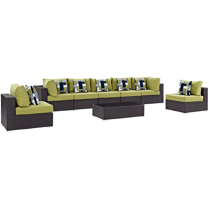 Convene 8 Piece Outdoor Patio Sectional Set 2370-EXP-PER-SET