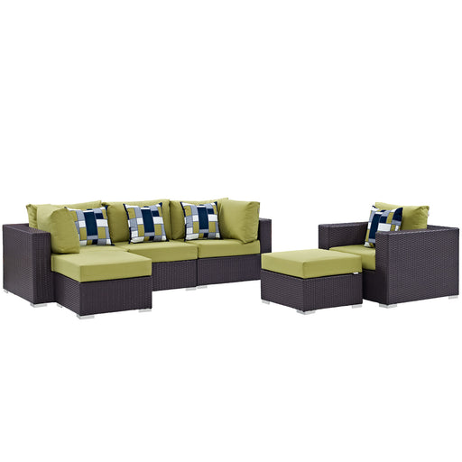 Convene 6 Piece Outdoor Patio Sectional Set 2372-EXP-PESET