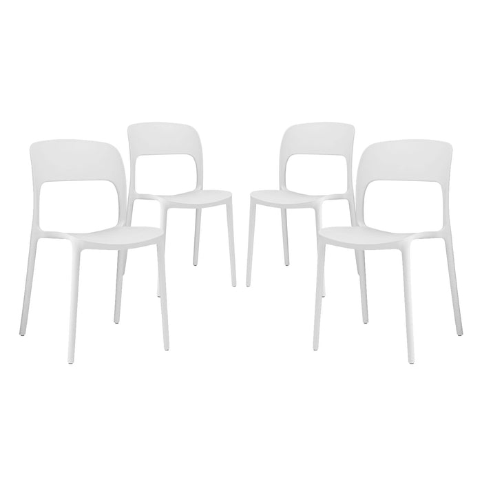 Hop Dining Set Set of 4 2404-WHI-SET