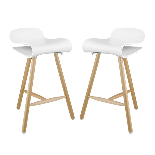 Clip Bar Stool Set of 2 2405-WHI-SET