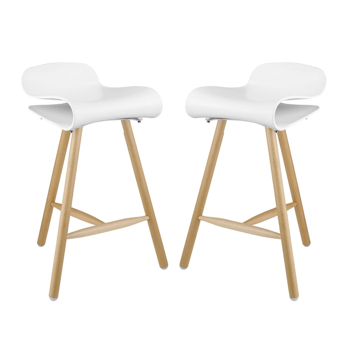 Clip Bar Stool Set of 2 2405-WHI-SET