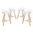 Clip Bar Stool Set of 4 2406-WHI-SET