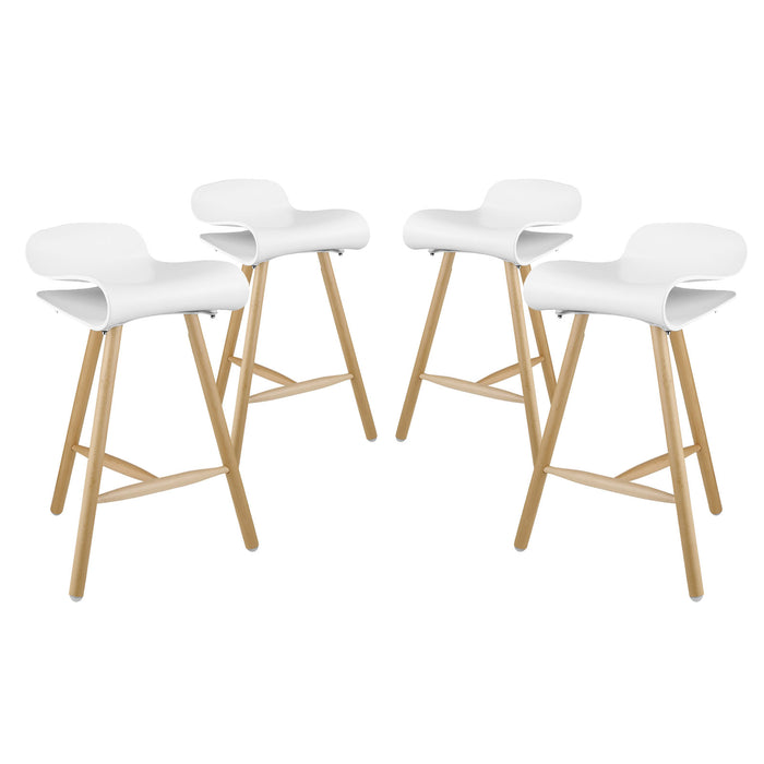 Clip Bar Stool Set of 4 2406-WHI-SET