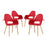 Soar Dining Set Set of 4 2408-RED-SET