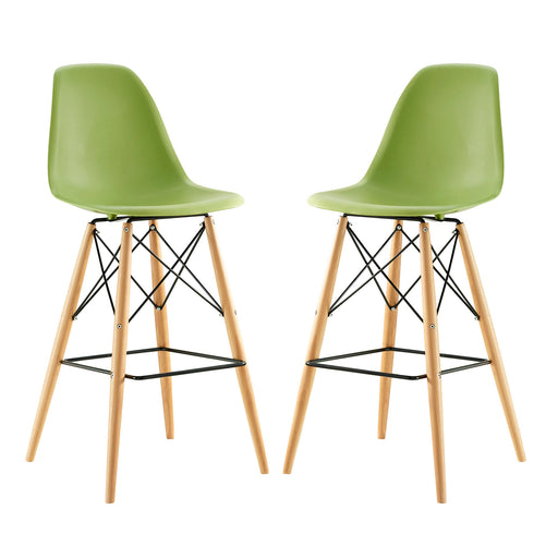 Pyramid Dining Side Bar Stool Set of 2 2422-LGN-SET