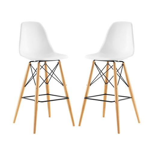 Pyramid Dining Side Bar Stool Set of 2 2422-WHI-SET