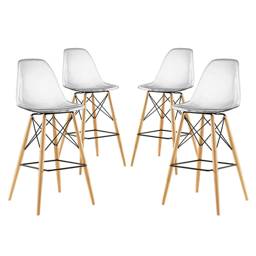 Pyramid Dining Side Bar Stool Set of 4 2423-CLR-SET