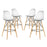 Pyramid Dining Side Bar Stool Set of 4 2423-CLR-SET