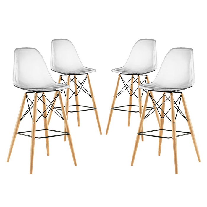 Pyramid Dining Side Bar Stool Set of 4 2423-CLR-SET