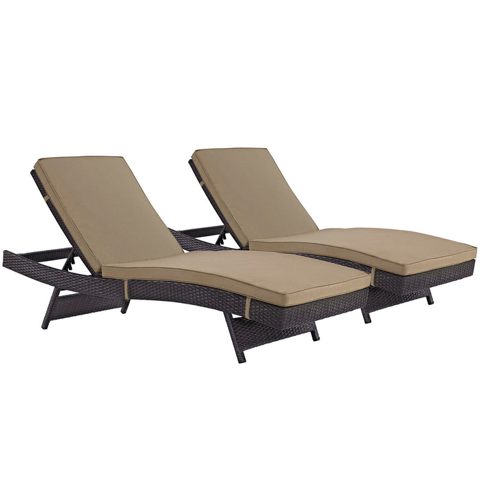 Convene Chaise Outdoor Patio Set of 2 2428-EXP-MOC-SET