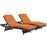 Convene Chaise Outdoor Patio Set of 2 2428-EXP-ORA-SET