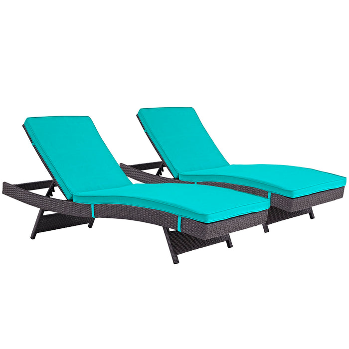 Convene Chaise Outdoor Patio Set of 2 2428-EXP-TRQ-SET