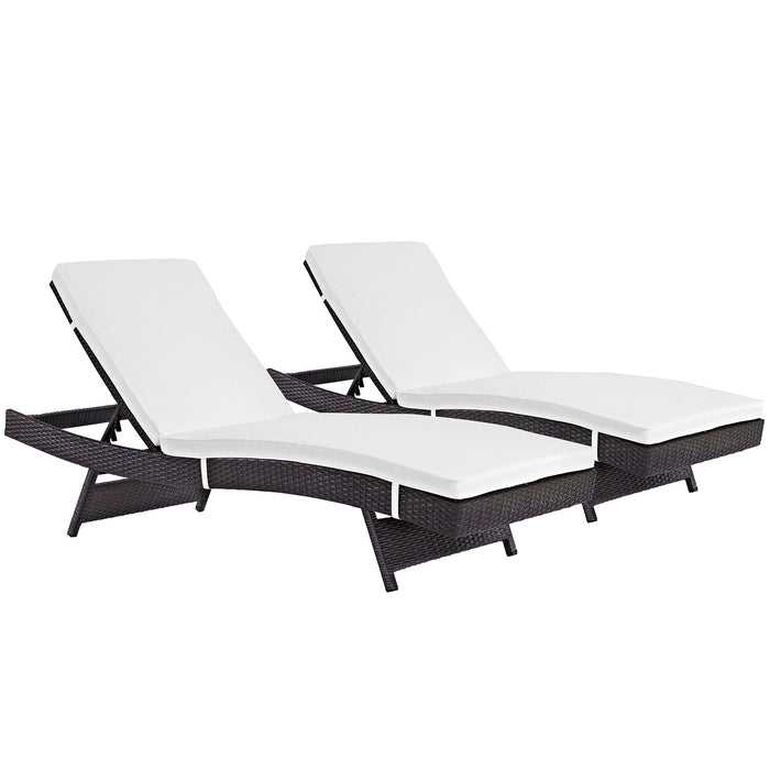 Convene Chaise Outdoor Patio Set of 2 2428-EXP-WHI-SET