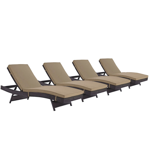 Convene Chaise Outdoor Patio Set of 4 2429-EXP-MOC-SET