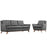 Beguile Living Room Set Upholstered Fabric Set of 2 2433-DOSET