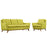 Beguile Living Room Set Upholstered Fabric Set of 2 2433-WHE-SET