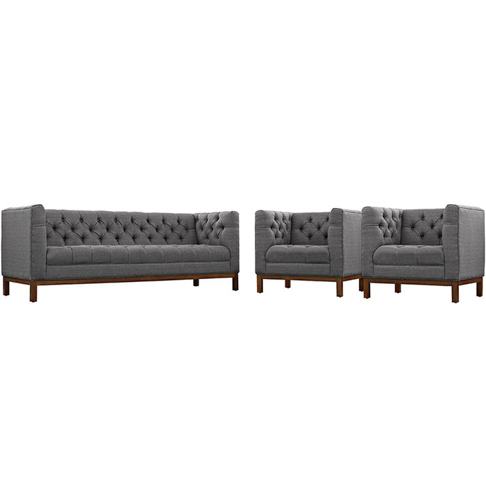 Panache Living Room Set Upholstered Fabric Set of 3 2435-DOR-SET