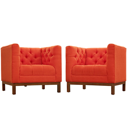 Panache Living Room Set Upholstered Fabric Set of 2 2436-ATO-SET