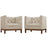 Panache Living Room Set Upholstered Fabric Set of 2 2436-BEI-SET