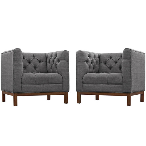 Panache Living Room Set Upholstered Fabric Set of 2 2436-DOR-SET