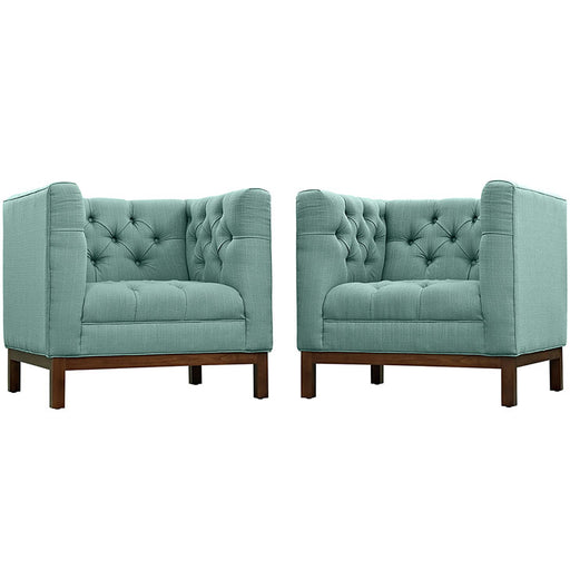 Panache Living Room Set Upholstered Fabric Set of 2 2436-LAG-SET