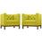 Panache Living Room Set Upholstered Fabric Set of 2 2436-WHE-SET