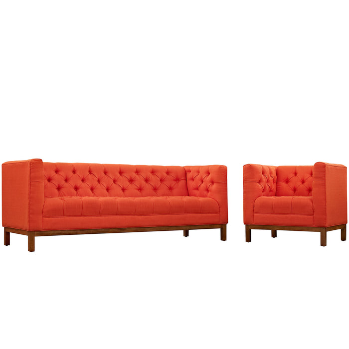 Panache Living Room Set Upholstered Fabric Set of 2 2437-ATO-SET