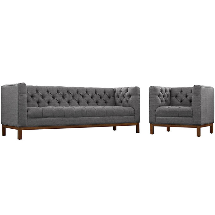 Panache Living Room Set Upholstered Fabric Set of 2 2437-DOR-SET