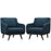 Verve Armchairs Set of 2 2446-AZU-SET