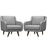 Verve Armchairs Set of 2 2446-LGR-SET