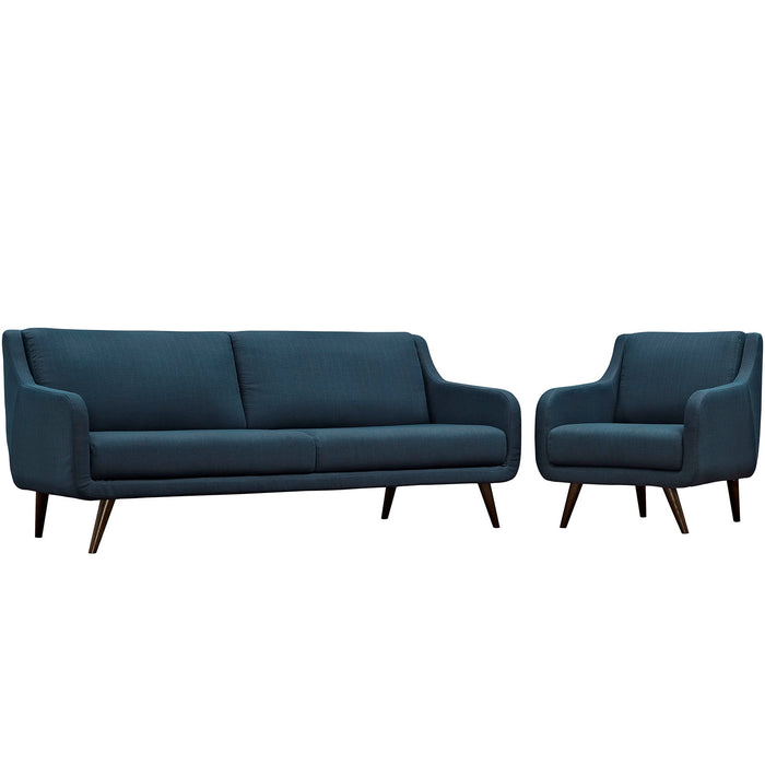 Verve Living Room Set Set of 2 2447-AZU-SET