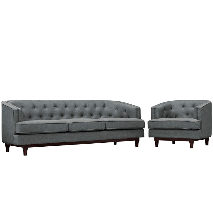 Coast Living Room Set Set of 2 2450-GRY-SET