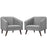 Slide Armchairs Set of 2 2452-LGSET