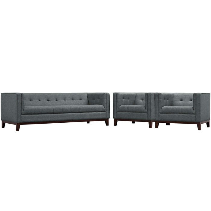 Serve Living Room Set Set of 3 2454-GRY-SET