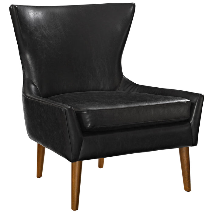 Keen Upholstered Vinyl Armchair 2458-BLK