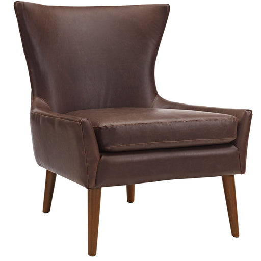 Keen Upholstered Vinyl Armchair 2458-BRN