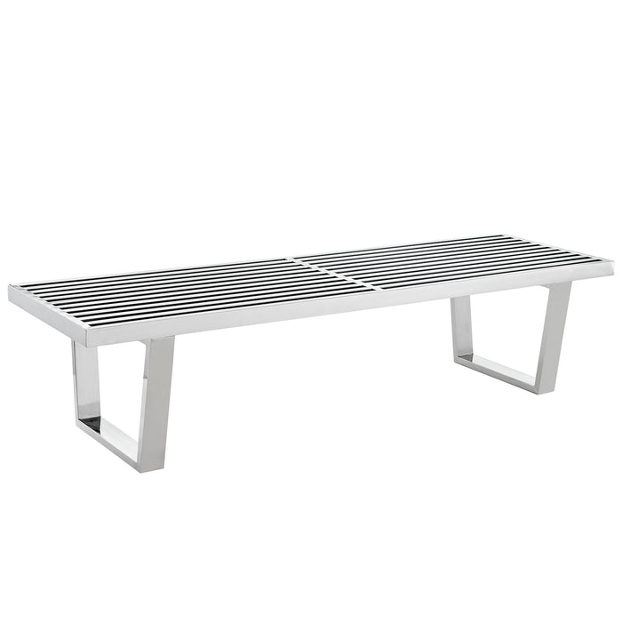 Sauna 5' Stainless Steel Bench 246-SLV