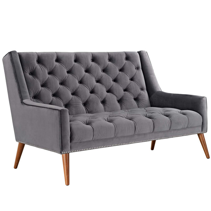 Peruse Velvet Loveseat 2462-GRY